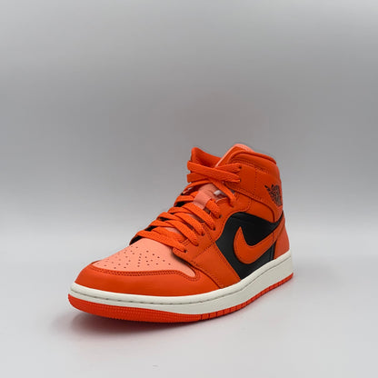 Air Jordan 1 Mid SE W - Orange Black